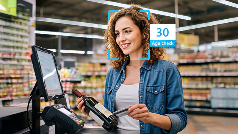 two female faces in a side by side facial recognition anti-spoofing vector comparison